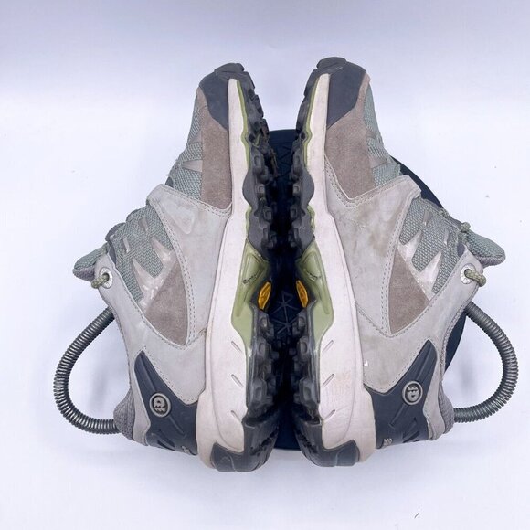 Dunham Women Hiking Boots size 7 2A WOW623GN green Gray Suede vibram sole - Picture 5 of 10